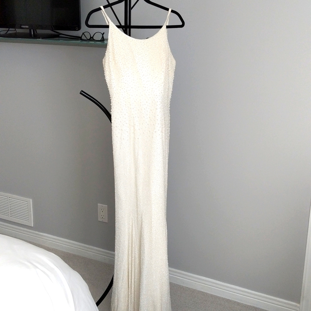 Ivory evening gown